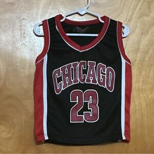 Youth Chicago Black and Red Basketball Jersey